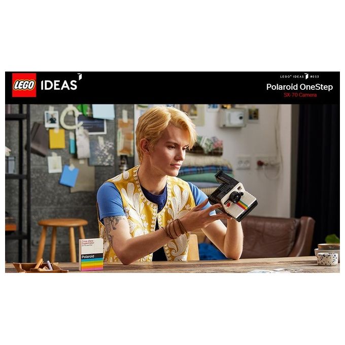 LEGO Ideas Fotocamera Polaroid OneStep SX-70 21345 Modellismo da Costruire per Adulti, Regali Creativi, Oggetti da Collezione