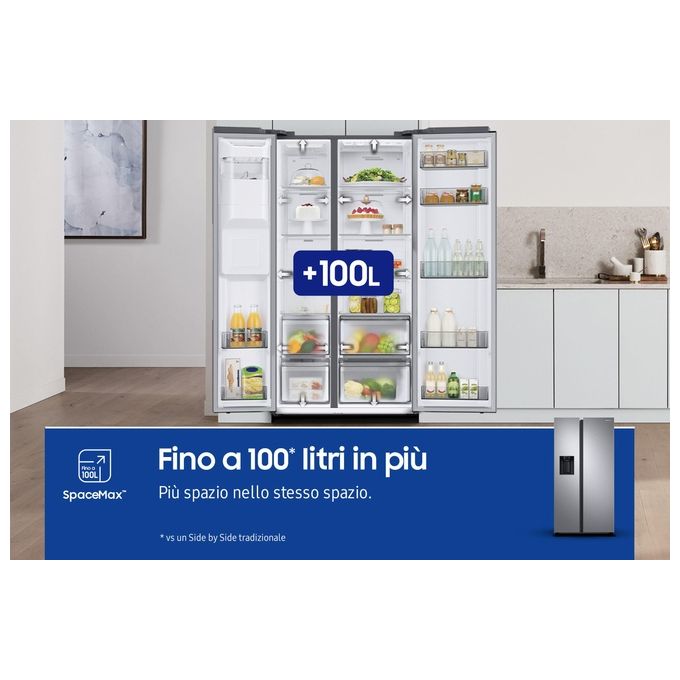 Samsung RS68A884CSL Frigorifero Side-by-Side Libera Installazione 635 Litri Classe Energetica C Argento