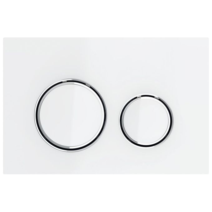 Geberit Sigma21 Placca 2 Tasti Vetro Bianco
