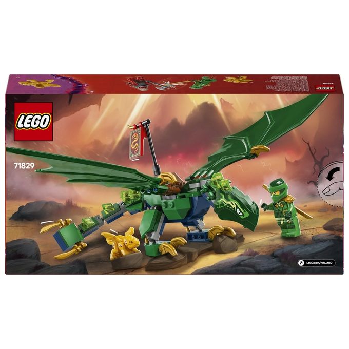 LEGO NINJAGO Drago della Foresta Verde di Lloyd - Figura Giocattolo Snodabile da Costruire Set con 2 Minifigure Armi e Cucciolo Dorato Giochi per Bambini e Bambine da 6 Anni Idea Regalo 71829
