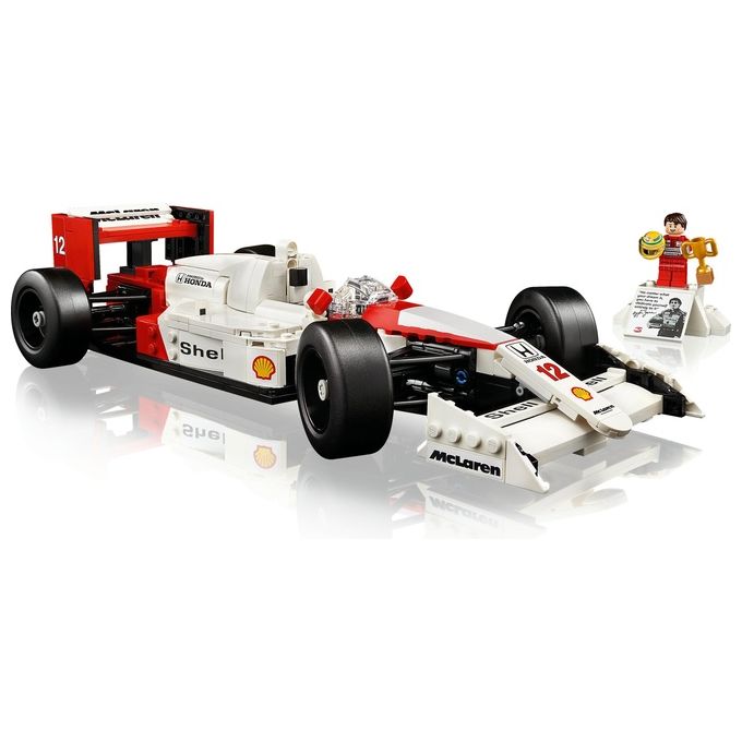 LEGO 10330 Icons Modellino da Costruire McLaren MP4-4 con Minifigure di Ayrton Senna 693 pezzi colore Nero