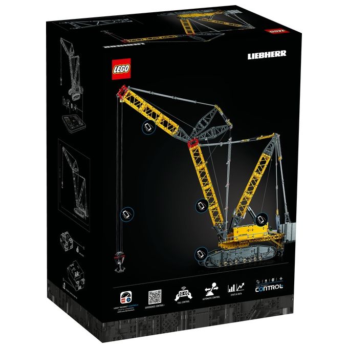 LEGO Technic 42146 Gru Cingolata Liebherr LR 13000, Veicolo da Cantiere Telecomandato con App Control+, Modellismo per Adulti
