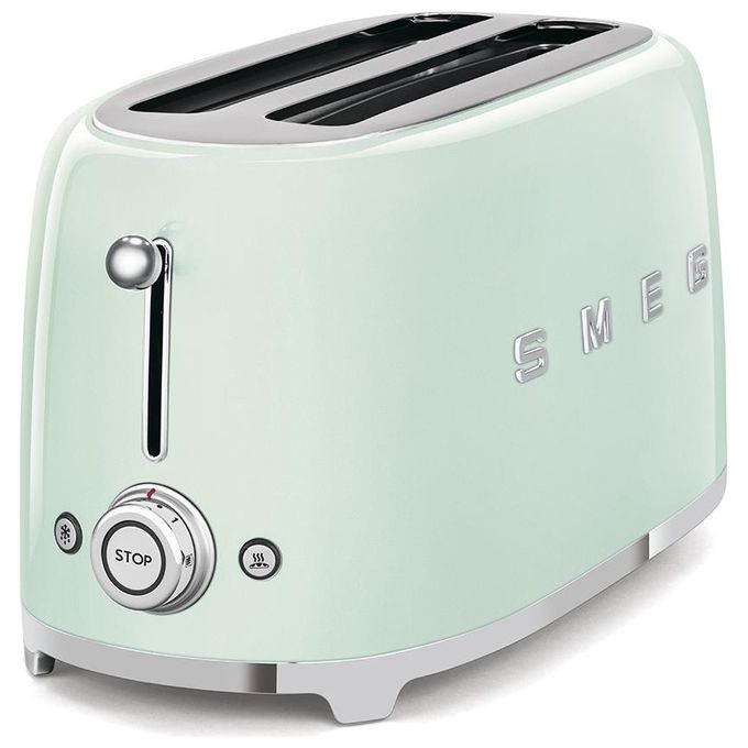 Smeg TSF02PGEU Estetica 50's Style Tostapane 4 Fette 6 Livelli di Doratura Verde Pastello