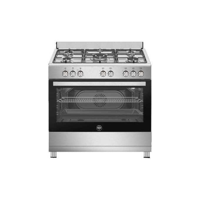 La Germania SE965GX24 Cucina a gas 5 fuochi con Forno a gas ventilato 90 cm inox