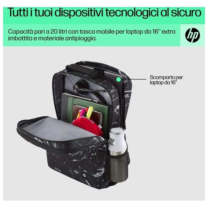 HP Campus XL Zaino Porta Computer 16.1'' Stone Marble