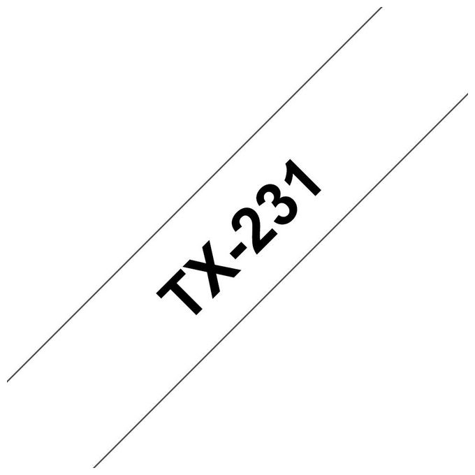 Brother Nastro Tipo Tx 12mm Nero Bianco