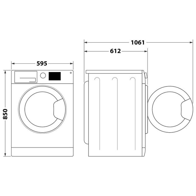 Indesit BWE 91296X WV IT Lavatrice Frontale 9 Kg 1200 rpm Classe A Motore Inverter Partenza Ritardata 16 Programmi (85x60x63 cm) colore Bianco