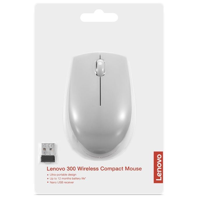 Lenovo 300 Wireless Compact Mouse Arctic Grey