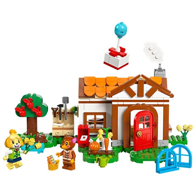 LEGO 77049 Animal Crossing – Isabelle’s House Visit, Set da Costruzione 389 Pezzi con 2 Minifigure, Eta' 6+