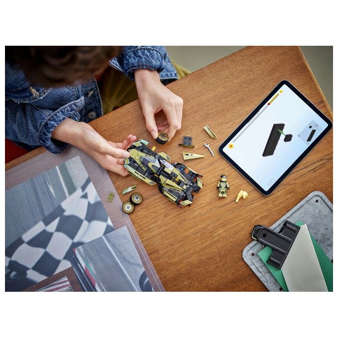 LEGO Speed Champions Super Car Lamborghini Lambo V12 Vision GT Macchina Giocattolo per Bambini da 10 Anni Modellino di Auto da Costruire con Minifigure del Pilota Idea Regalo da Collezione 76923