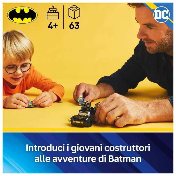LEGO DC Batman e Batmobile Contro Mr. Freeze - Macchina Giocattolo del Supereroe con 2 Minifigure Accessori e Starter Brick per l'Auto Giochi per Bambini e Bambine da 4 Anni in su Idea Regalo 76301