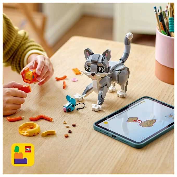 LEGO Creator 3 in 1 Gatto Giocoso Giocattolo - Si Trasforma in Piccione o in Cane - Animali da Costruire per Bambine Bambini Ragazze e Ragazzi da 8 Anni - Idea Regalo di Compleanno Creativa - 31163