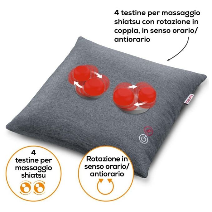 Beurer MG 135 Cuscino per Massaggio Shiatsu con Fuzione Calore