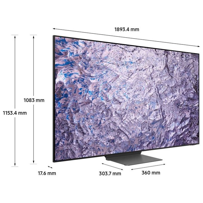 Samsung TV Neo QLED 8K 85 pollici QE85QN800CTXZT Smart TV Wi-Fi  Mini LED Processore Neural Quantum 8K Design minimal Dolby Atmos Titan Black 2023