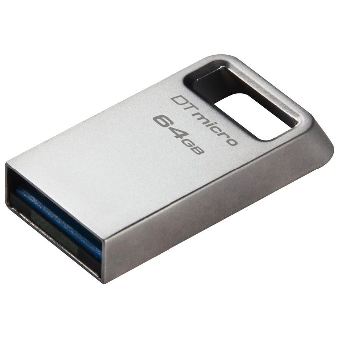 Kingston Technology DataTraveler Micro Unita' Flash USB 64Gb USB tipo A 3.2 Gen 1 Argento