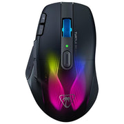 Turtle Beach Kone XP Air - Mouse da gioco wireless RGB ergonomico personalizzabile sensore ottico a 19K DPI 100 ore di batteria e base di ricarica - Nero