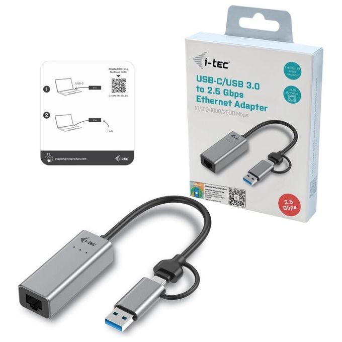 I-Tec Metal USB-C 2.5Gbps Ethernet Adapter