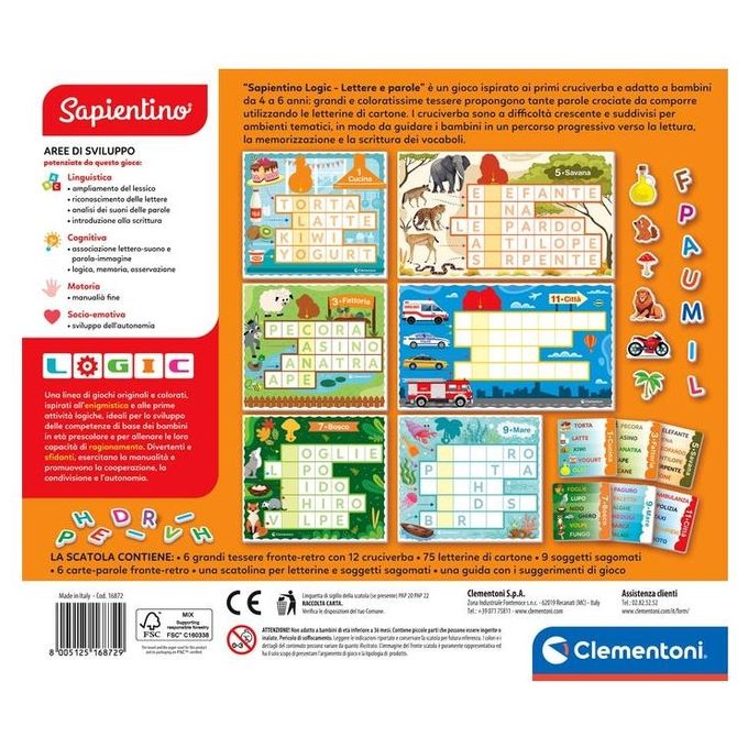 Clementoni Gioco Educativo Sapientino Baby Montessori Lettere e Parole