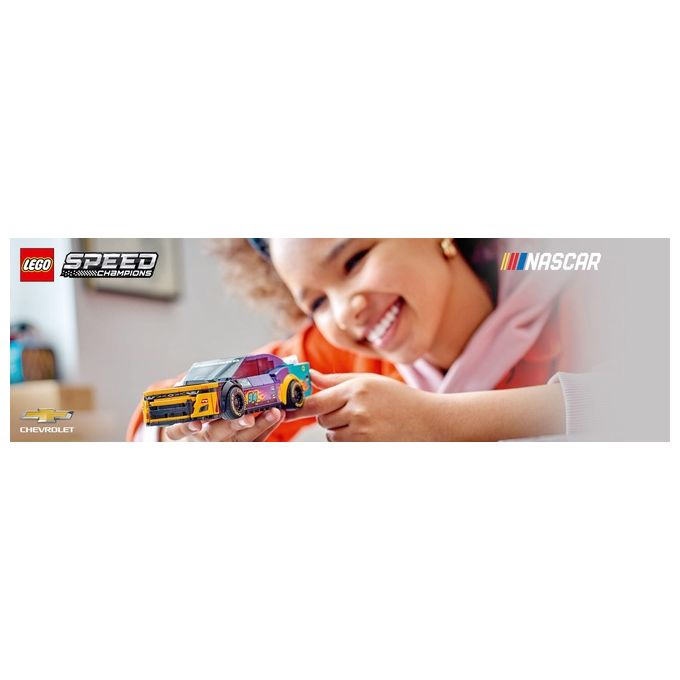 Lego 76935 Speed Champions Set Costruzione NASCAR Next Gen Chevrolet Camaro ZL1 328 Pezzi