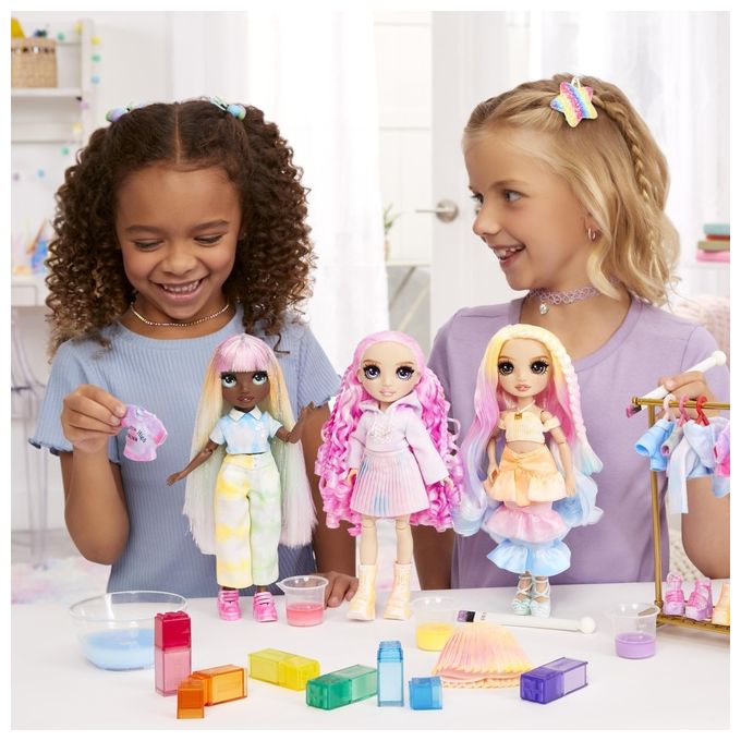 MGA Entertainment Bambola Rainbow High WaterColor e Create Dolls- Purple Eyes
