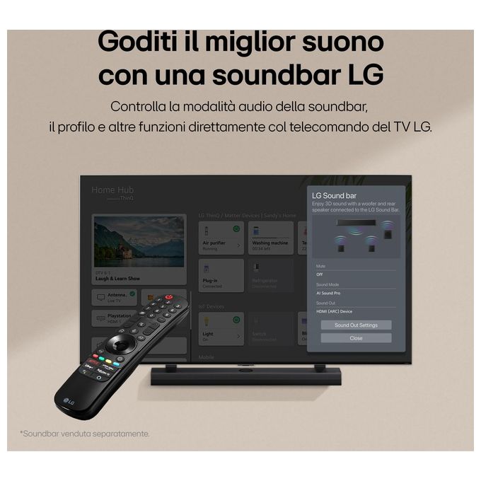LG Serie QNED80 86QNED80T6A TV QNed 86'' 4K 3 Hdmi Smart Tv