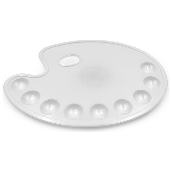 Lebez Tavolozza per Colori Ovale in Plastica 9 Scomparti