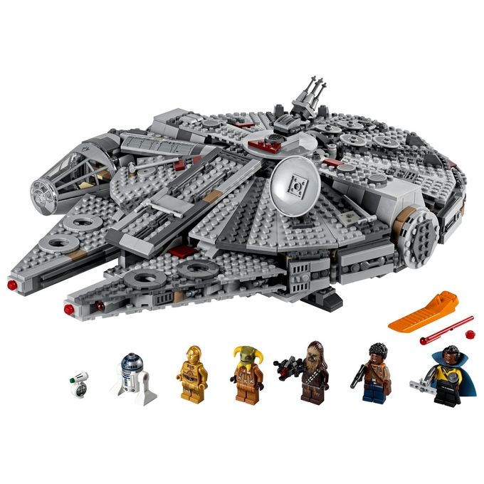 LEGO 75257 Star Wars Millennium Falcon Giocattolo da Costruire con 7 Minifigure e 1353 Pezzi colore Nero