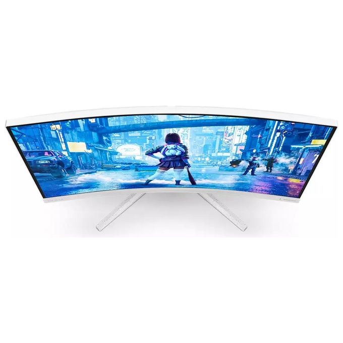 Philips Evnia 27M2C5201L Monitor gaming curvo FHD da 27 pollici 180 Hz 1 ms GtG FreeSync Prem. (1920x1080 2x HDMI 2.0 1x DP 1.4) bianco