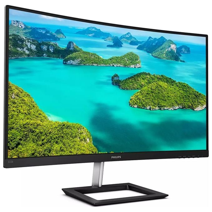 Philips 322E1C Gaming Monitor Curvo da 32'', FHD LED VA Adaptive Sync 75 Hz, HDMI, Display Port, VGA, Flicker Free, Low Blue, Nero