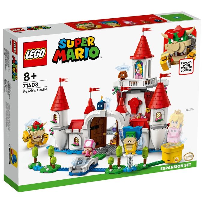 LEGO 71408 Super Mario Pack Espansione Castello di Peach 1216 pezzi 5 personaggi inclusi (48x37x9 5 cm) colore Nero