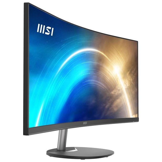 MSI PRO MP341CQ Monitor Curvo 34'' UWQHD (3440 x 1440), Pannello 21:9, 100 Hz, 1 ms (MPRT), Anti-Flicker, Less Blue Light, Speaker integrati, 2x HDMI 2.0b, 1x DP, VESA 100x100, Nero