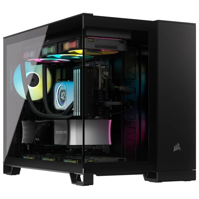 Corsair 2500D Airflow Black Micro-ATX Vetro Temperato No-Power minITX-mATX