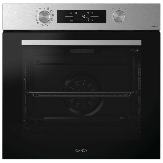 Candy CA6 N5B3EHTX – Forno da incasso Multifunzione, 78 L, Classe A++, Easy Steam + WiFi-Bluetooth (hOn), Nero-Inox