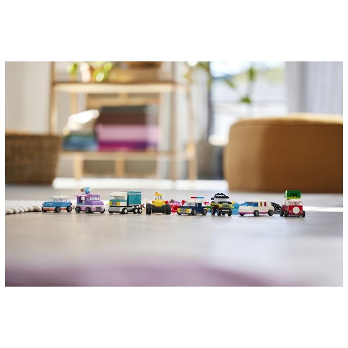 LEGO Classic 11036 Veicoli Creativi, Modellini di Auto in Mattoncini, Macchine Giocattolo per Bambini e Bambine 5+ Anni