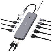 Verbatim CMH-13 Multiport Hub 13 Porte Usb Tipo-c 10000 Mbit-s Argento