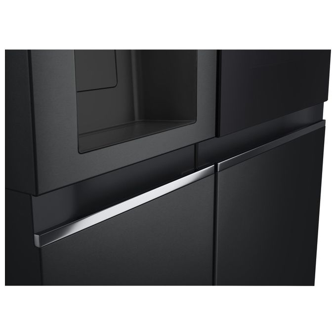 LG GSGV81EPLL - Frigorifero Side-by-Side 635 L, 179 cm, Classe E, 36 dB, Total No Frost, InstaView, DoorCooling+, Dispenser acqua e ghiaccio, Nero opaco
