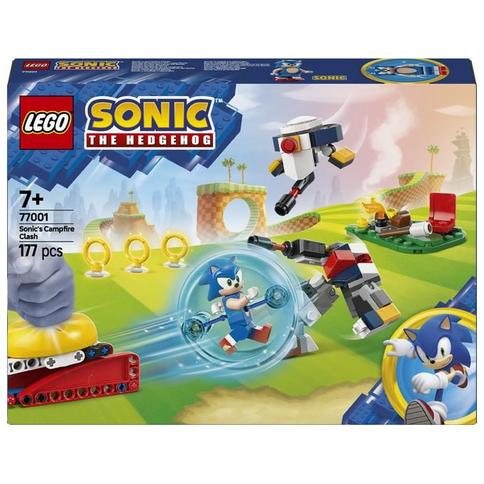 LEGO Sonic Duello al Falo' di Sonic Giochi d'Avventura per Bambini e Bambine da 7 Anni in su con Personaggi del Videogioco tra cui 2 Robot Giocattolo Idea Regalo di Compleanno per Gamer 77001