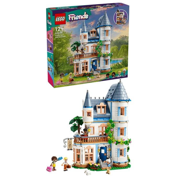 LEGO Friends Bed And Breakfast al Castello Giochi per lo Sviluppo Sociale per Bambine e Bambini da 12 Anni Hotel Giocattolo da Costruire Albergo a 3 Paini con 4 Personaggi Cane e Accessori 42638