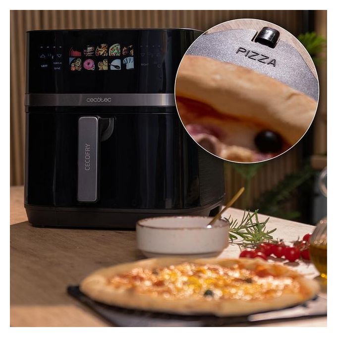 Cecotec Cecofryegrill Duoheat 8000 Friggitrice Ad Aria 8 Litri 2200W Nero