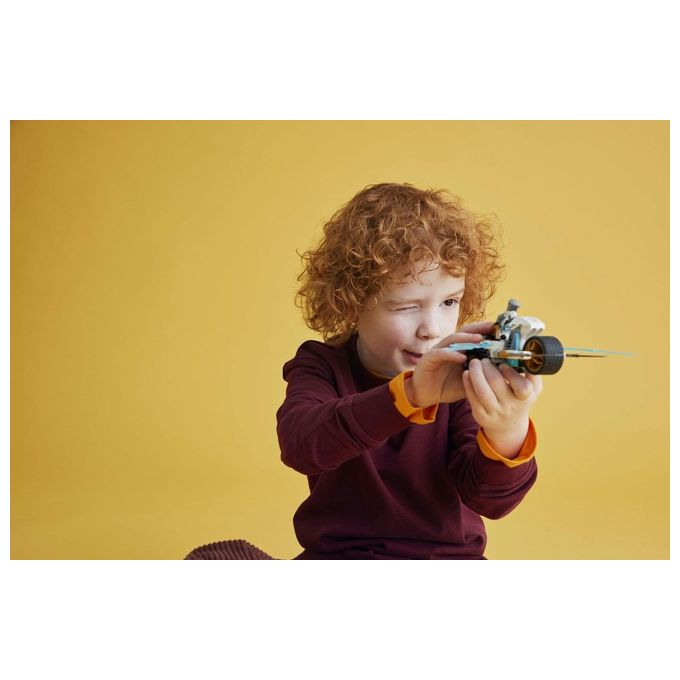 LEGO NINJAGO Moto di Ghiaccio di Zane Veicolo Giocattolo con Lame Mobili Gioco d'Azione per Bambini e Bambine 7 Anni con 1 Minifigure Ninja di Eroe Piccola Idea Regalo di Compleanno 71816