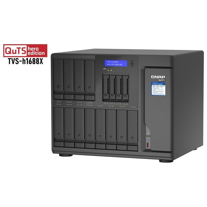 Qnap TVS-h1688X Nas Tower Collegamento Ethernet Lan Nero