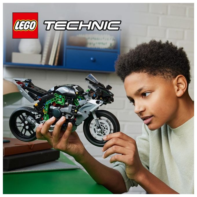 LEGO Technic 42170 Motocicletta Kawasaki Ninja H2R, Giochi per Bambini 10+, Modellino di Moto Giocattolo in Scala da Costruire