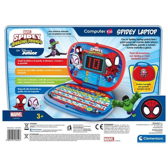 Clementoni Computer Kid Marvel Spidey And His Amazing Friends Laptop