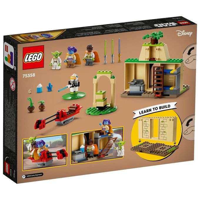 LEGO Star Wars 75358 – Tempio Jedi su Tenoo, Set da Costruzione 124 Pezzi con Maestro Yoda, Lys Solay, Kai Brightstar, Droide T-10 e Speeder Bike, Eta' 4+