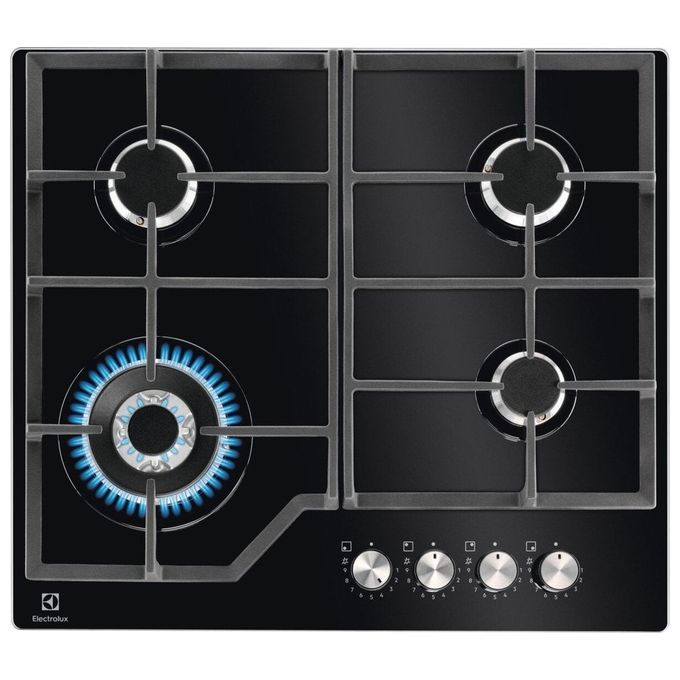 ELECTROLUX KGG64362K Piano Cottura 4 fuochi a Gas Larghezza 60 cm Piano colore Nero