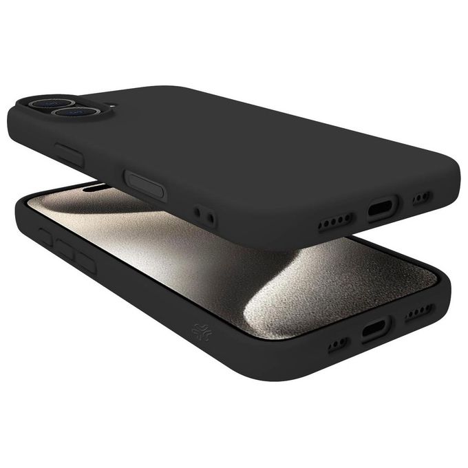 Celly Cromo Cover per iPhone 16 Nero