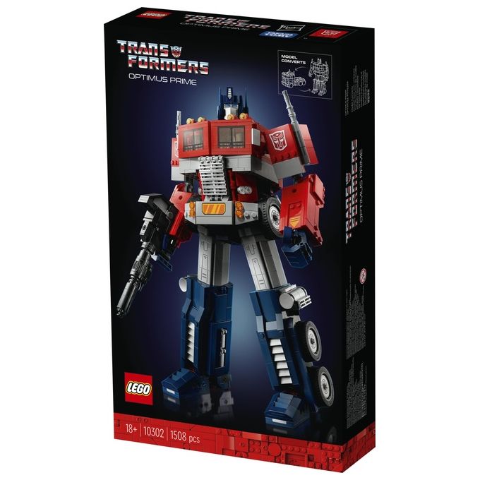LEGO Icons Optimus Prime, Modellino da Costruire 2 in 1 del Leader dei Transformers, Set da Collezione per Adulti, 10302