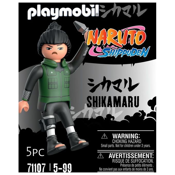 Playmobil Naruto Shikamaru in Gilet Verde Scuro con Pantaloni e Stivali Neri