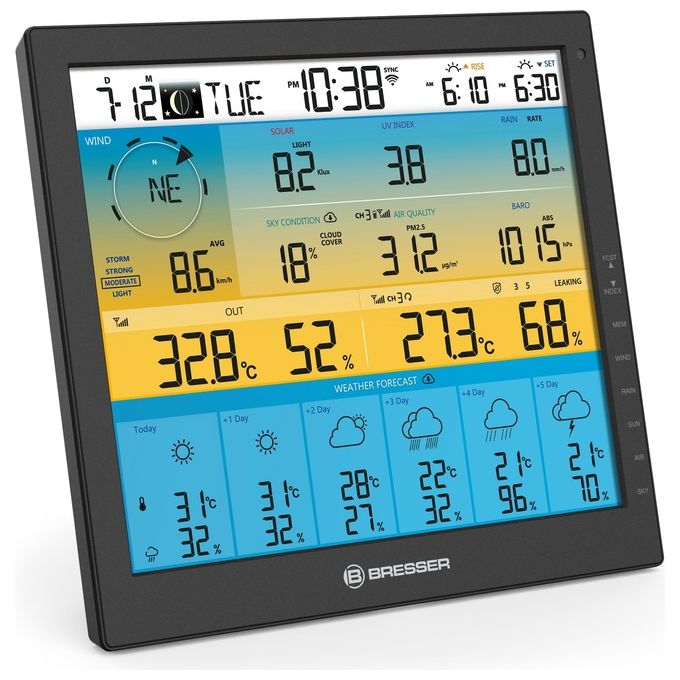 Bresser Stazione Meteo 7-in-1 Solar 6 Giorni 4cast Pro SF