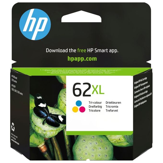 HP Cartuccia d'Inchiostro 62XL Tricromia Alta Capacita' per Stampe di Qualita' Elevata